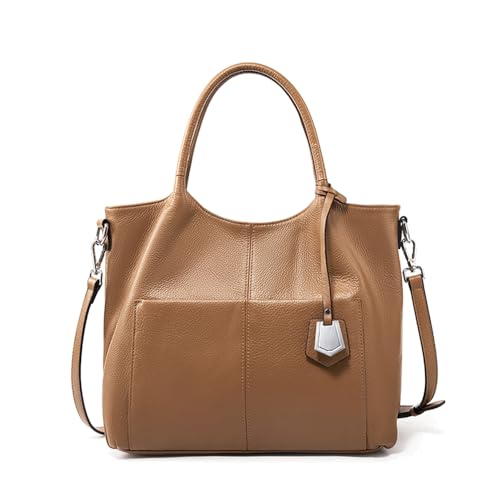 MOSAMHUA Wunderschöne Echte Leder Frauenschultertasche - Großzügige Tote mit Stylischem Crossbody - Feature, Perfekt für die Modebewusste Dame von MOSAMHUA