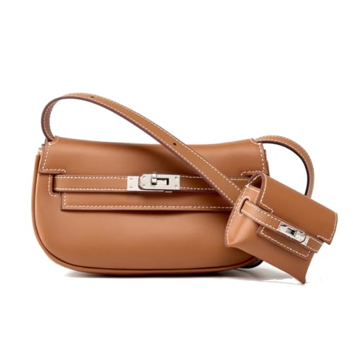 MOSAMHUA moove Kylie Sourdough Bag 2 in 1 Echtleder Mini Shoulder Slant Multifunktionssatteltasche für Frauen von MOSAMHUA