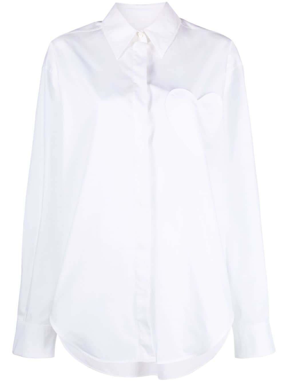 MOSCHINO JEANS Hemd mit Herz-Patch - Weiß von MOSCHINO JEANS