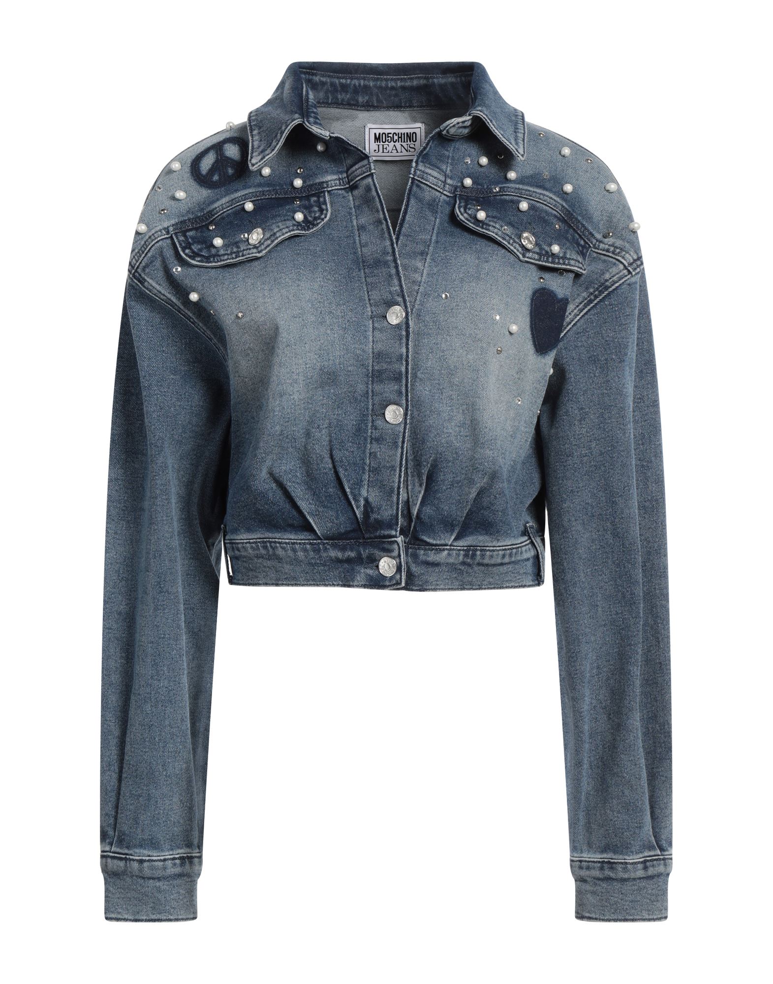 MOSCHINO JEANS Jeansjacke/-mantel Damen Blau von MOSCHINO JEANS