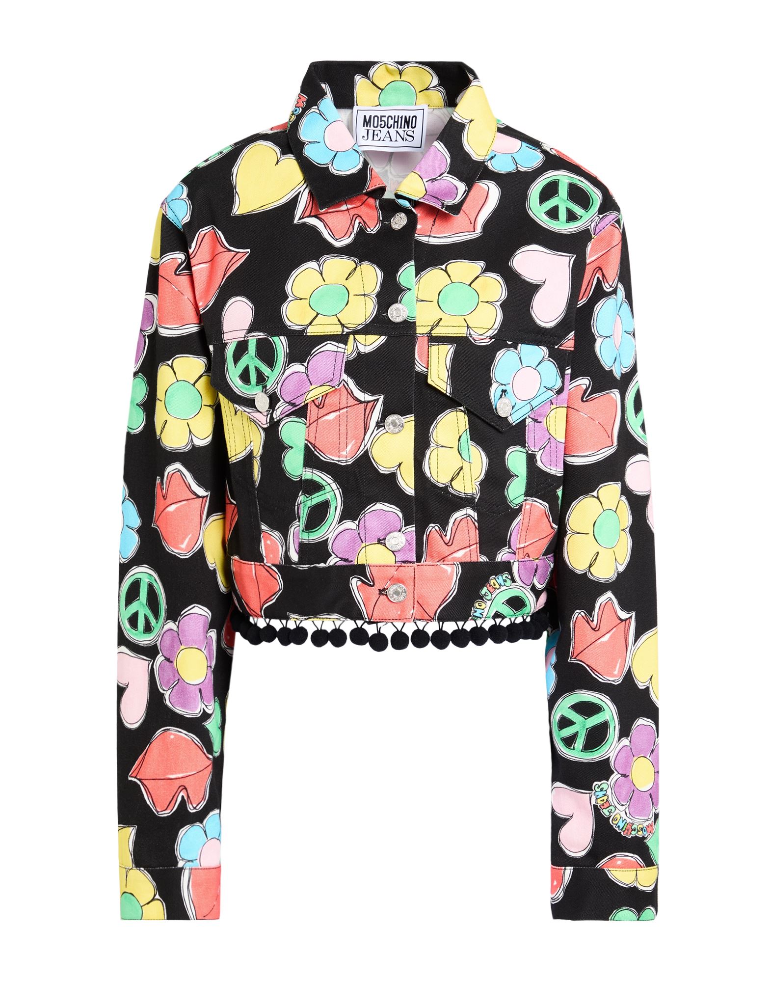 MOSCHINO JEANS Jeansjacke/-mantel Damen Schwarz von MOSCHINO JEANS