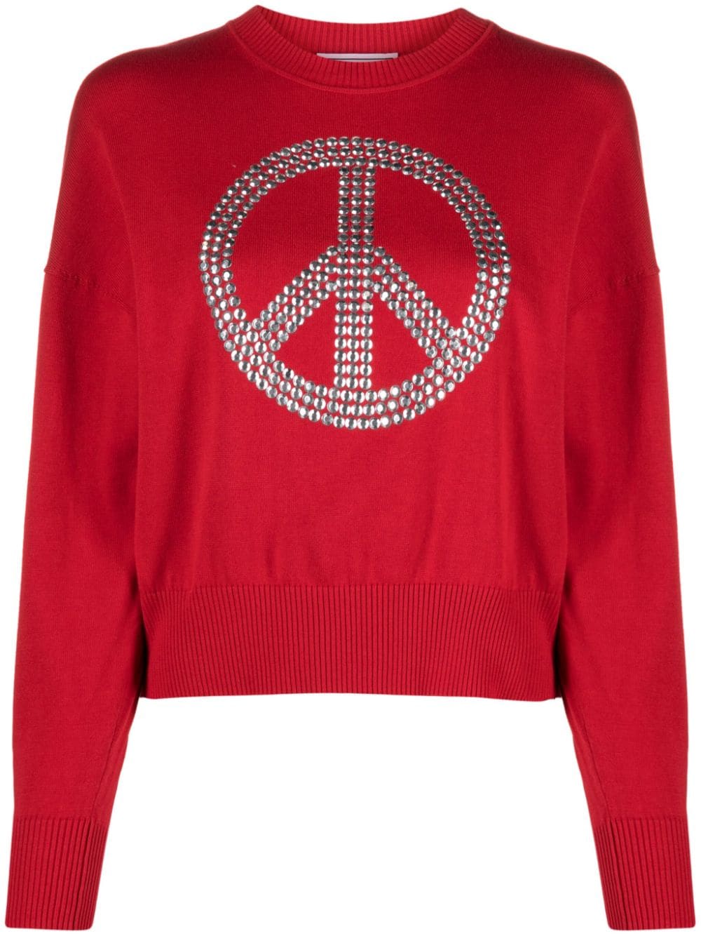 MOSCHINO JEANS Pullover mit Strass - Rot von MOSCHINO JEANS