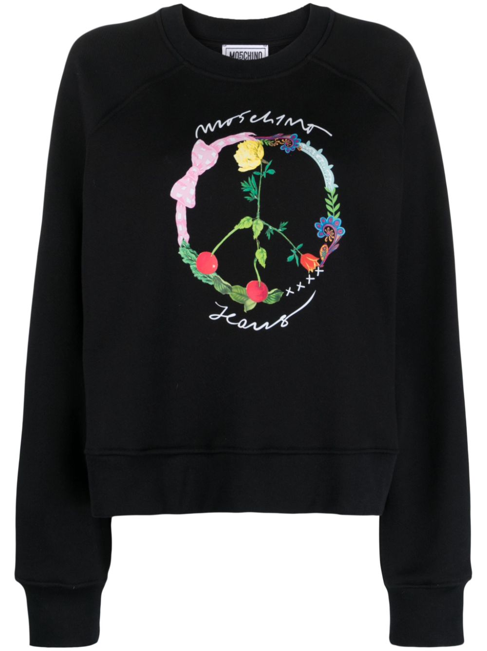 MOSCHINO JEANS Sweatshirt mit grafischem Print - Schwarz von MOSCHINO JEANS