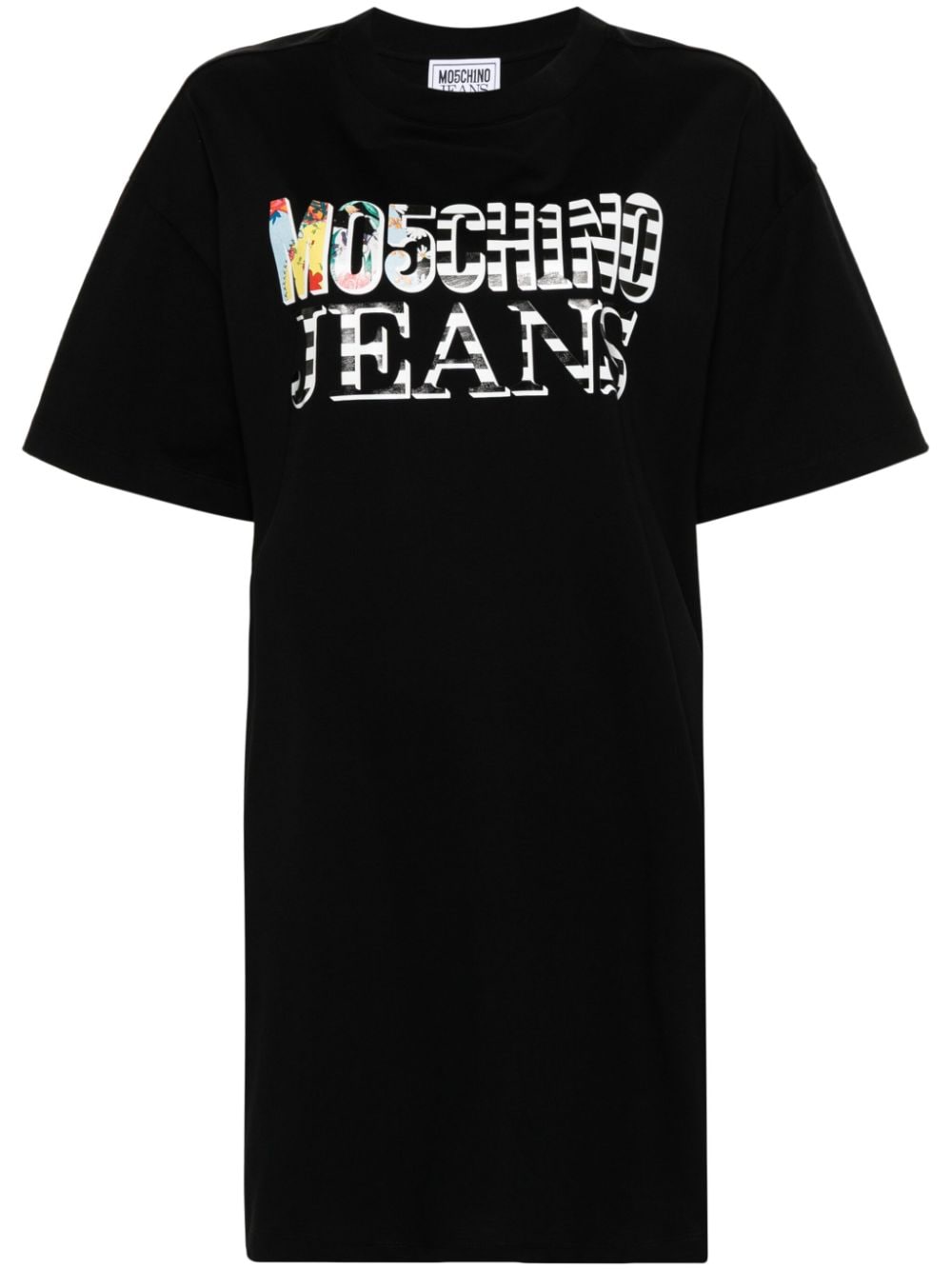 MOSCHINO JEANS T-Shirtkleid mit Logo-Print - Schwarz von MOSCHINO JEANS