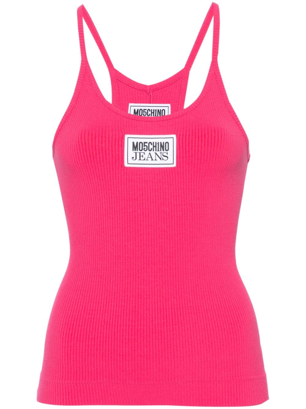 MOSCHINO JEANS Tanktop mit Logo-Applikation - Rosa von MOSCHINO JEANS