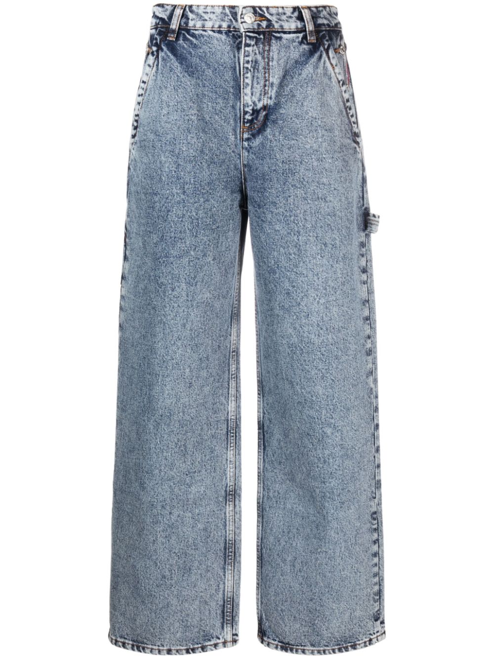 MOSCHINO JEANS Hoch sitzende Straight-Leg-Jeans - Blau von MOSCHINO JEANS