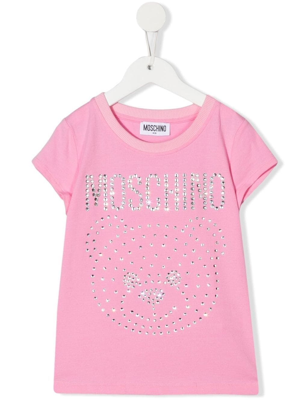 Moschino Kids T-Shirt mit Kristallen - Rosa von Moschino Kids