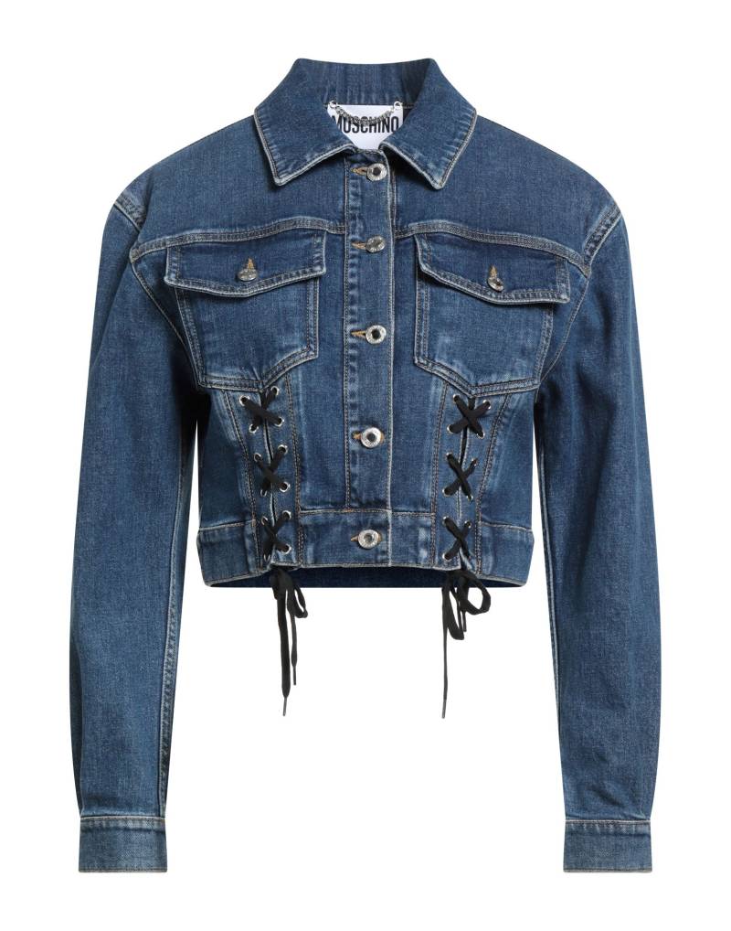 MOSCHINO Jeansjacke/-mantel Damen Blau von MOSCHINO