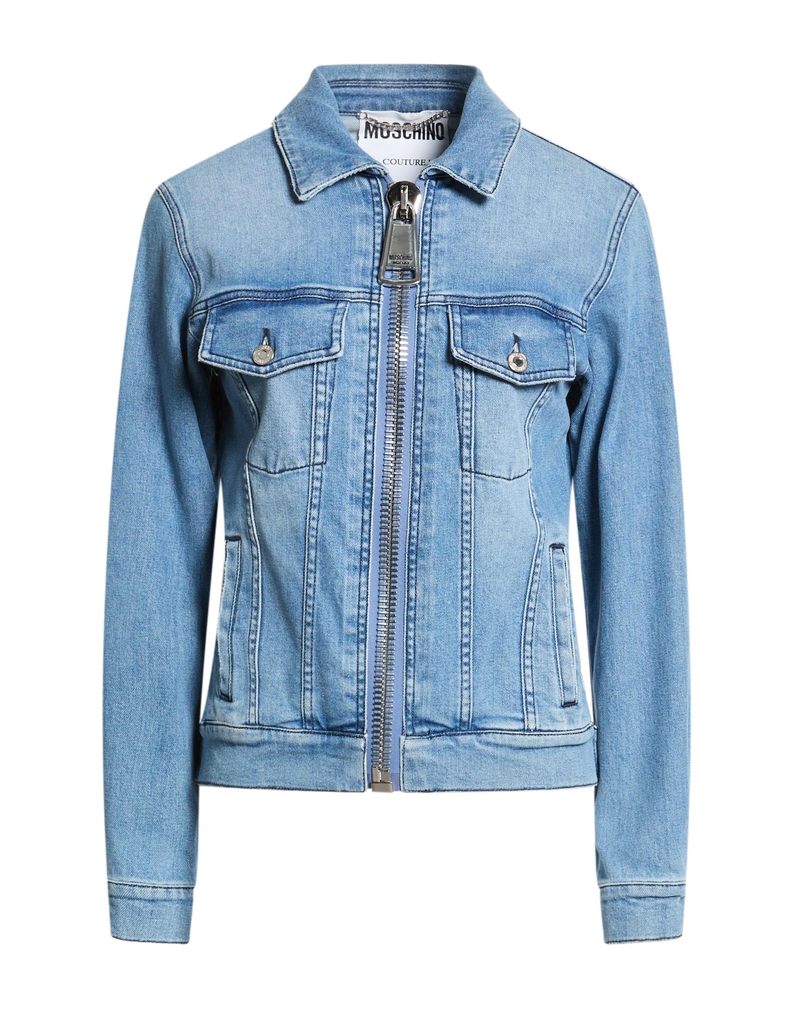 MOSCHINO Jeansjacke/-mantel Damen Blau von MOSCHINO