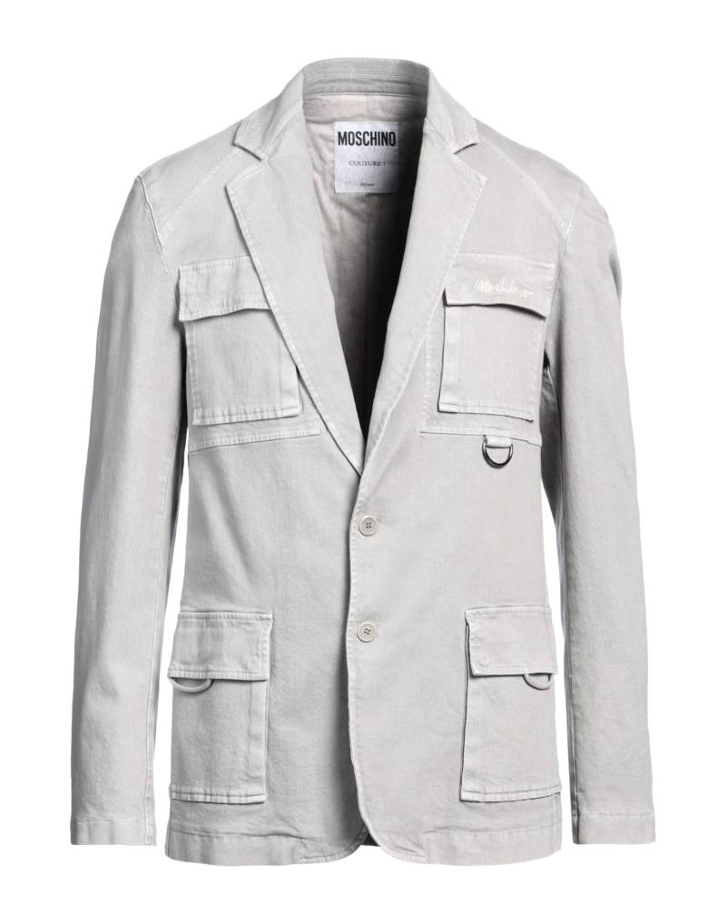 MOSCHINO Jeansjacke/-mantel Herren Hellgrau von MOSCHINO