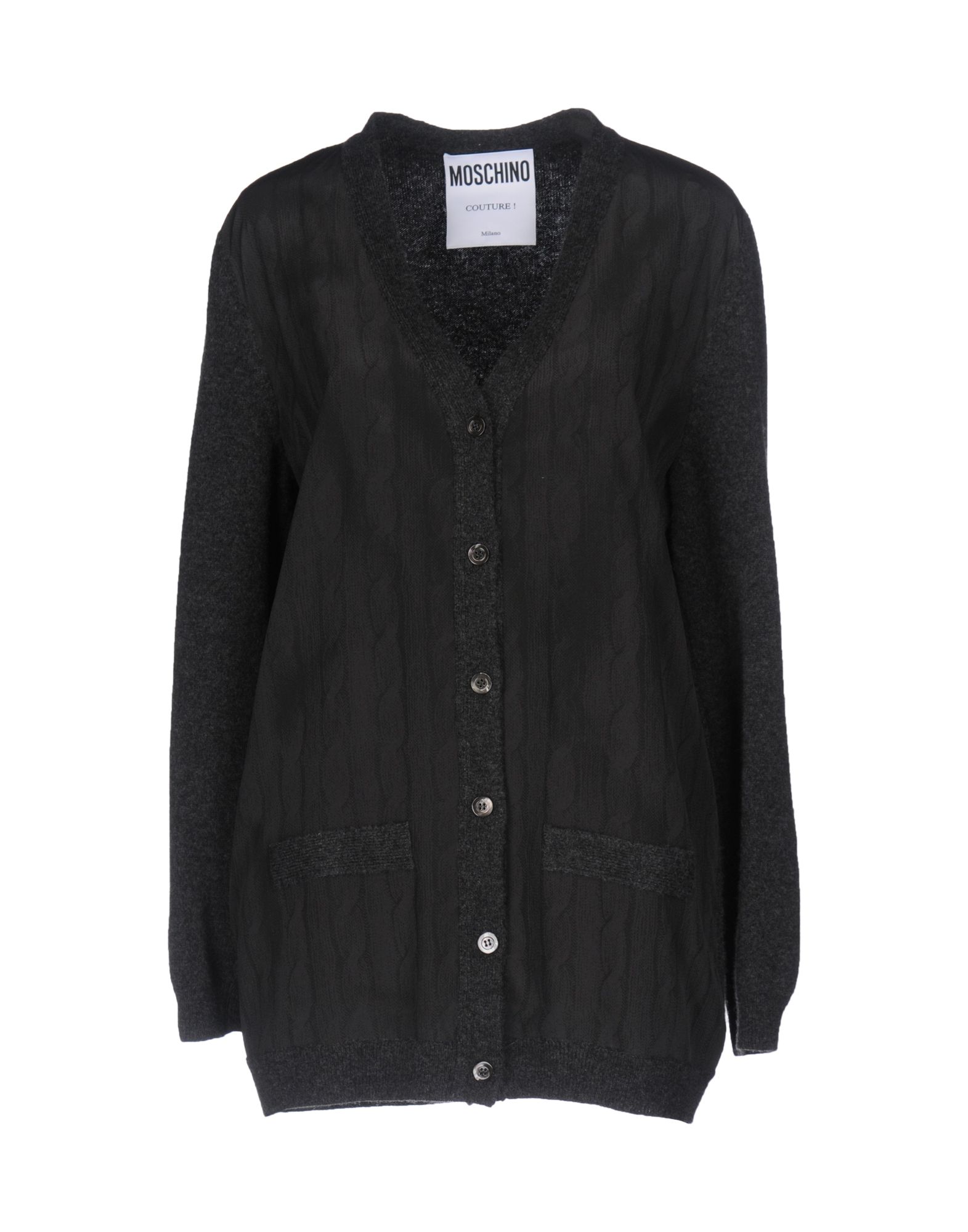 MOSCHINO Strickjacke Damen Braungrau MOSCHINO Strickjacke Damen Braungrau von MOSCHINO