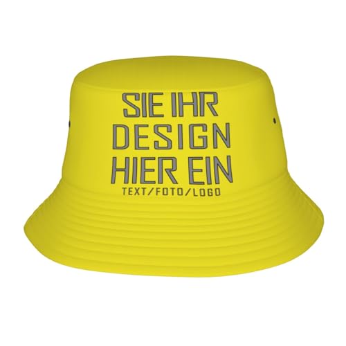 MOSGDBV Fischerhut personalisiert Sonnenhut für Herren – Selbst gestalten Sie Ihren eigenen Fischerhut mit Text, Bild oder Logo Bucket hat– Ideal für den Sommer und Outdoor-Aktivitäten von MOSGDBV