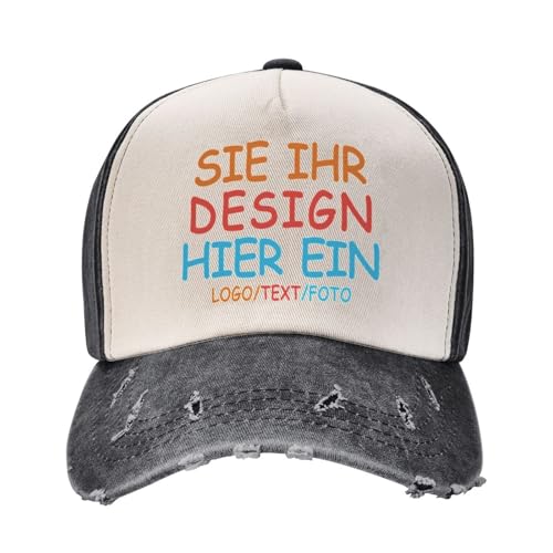 MOSGDBV Großhandel personalisierte Basecap für Männer, personalisiert Cap, Trucker-Kappe mit Ihrem Foto, Text, Logo, personalisiertes Kappe Design von MOSGDBV