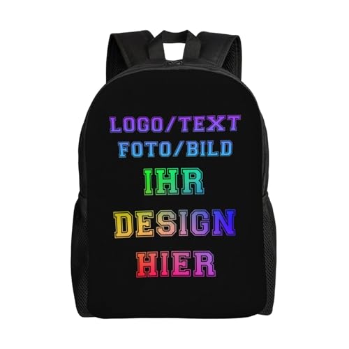 MOSGDBV Personalisiert Rucksack FüR Damen & Herren – Mit Bild Text Namen Logo Foto Oder Bild Gestalten – Individueller Schulrucksack FüR SchüLer, Reisen FüR Jungen & MäDchen von MOSGDBV