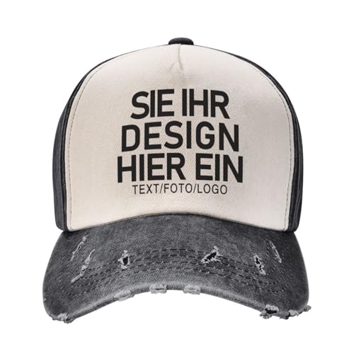 MOSGDBV Personalisierte Cap für Männer und Frauen, personalisierte Kappe, personalisiert Basecap gestalten Sie Ihr eigenes Foto, Ihren Text, Ihr Logo, verstellbare Unisex-Kappe von MOSGDBV
