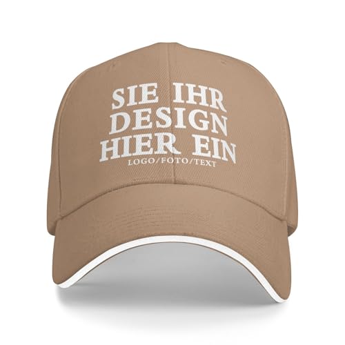 MOSGDBV Personalisierte Cap für Männer und Frauen,personalisiert Basecap gestalten Sie Ihr eigenes Logo, Bild, Ihren Text, personalisierte Trucker-Kappe, personalisierte Basecap für Unisex von MOSGDBV