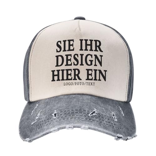 MOSGDBV Personalisierte Cap für Männer und Frauen,personalisiert Basecap gestalten Sie Ihr eigenes Logo, Bild, Ihren Text, personalisierte Trucker-Kappe, personalisierte Basecap für Unisex von MOSGDBV