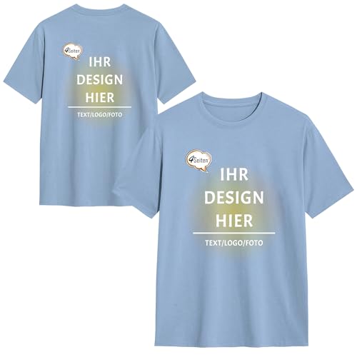 MOSGDBV T-Shirt Personalisiertes Herren Damen – T-Shirt Bedrucken Lassen Bedrucken Selbst Gestalten mit Bild Text Logo, Lustige Paar T-Shirts, Geschenkidee für Freunde, Unisex von MOSGDBV