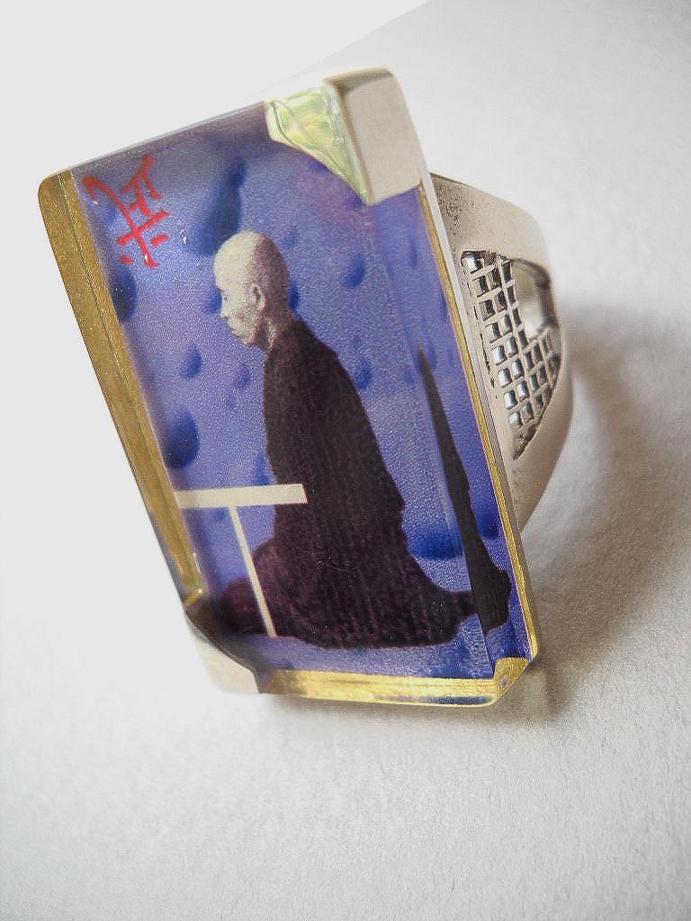 Moment Des Inneren Friedens Ring.silber Kunst von MOSHIKOART