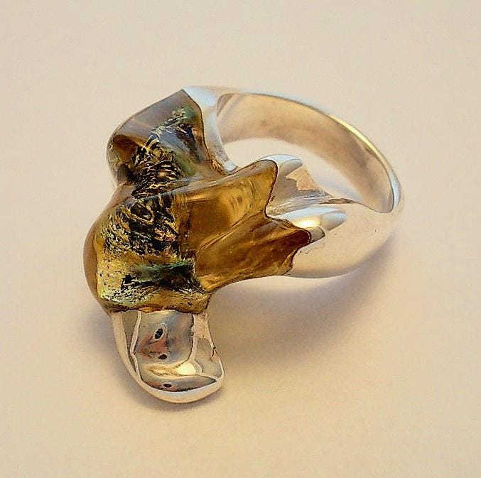 Quantum Sprung Ring.silber Art von MOSHIKOART