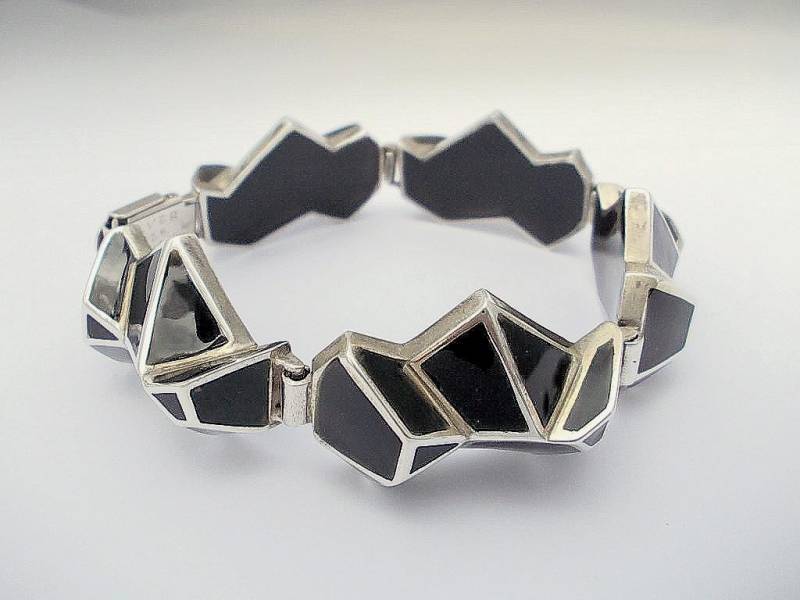 Schwarzquarz Armband. Silberne Kunst von MOSHIKOART