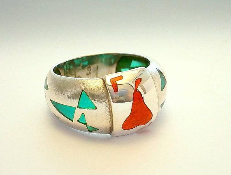Silber Ring. Silberne Kunst von MOSHIKOART