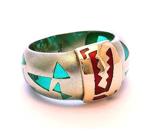 Verspielte Dreiecke Ring.silver Art von MOSHIKOART