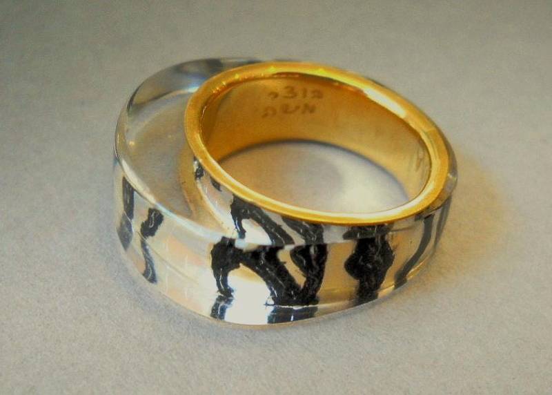 Zebra Goldring von MOSHIKOART