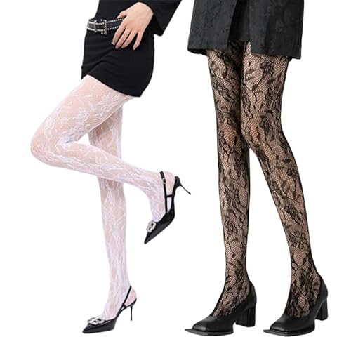 MOSIERRY 2 Paar Netzstrumpfhose Schwarz Strumpfhosen Muster Damen Strumpfhose Spitze Schwarze Sexy Hohe Strümpfe MOSIERRY 2 Paar Netzstrumpfhose Schwarz Strumpfhosen Muster Damen Strumpfhose Spitze Schwarze Sexy Hohe Strümpfe von MOSIERRY