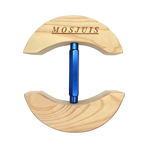 MOSJUIS Hutdehner mit verstellbarem Spannschloss aus massivem Holz für Herren und Damen, blau, MOSJUIS Hutdehner mit verstellbarem Spannschloss aus massivem Holz für Herren und Damen, blau, von MOSJUIS