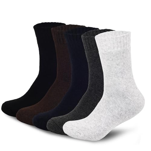 MOSOTECH Thermosocken Herren, Warme Dicke Wintersocken Frotteesohle Thermo StrickSocken Kuschelsocken Geschenke für Herren im Winter 5 Paar, Thermo Atmungsaktiv, EU 39-45 MOSOTECH Thermosocken Herren, Warme Dicke Wintersocken Frotteesohle Thermo StrickSocken Kuschelsocken Geschenke für Herren im Winter 5 Paar, Thermo Atmungsaktiv, EU 39-45 von MOSOTECH