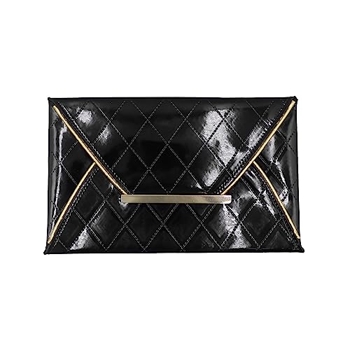 MOSSTYUS Umschlag Clutch Geldbörse für Frauen Oversize PU Leder Umschlag Clutch Abend Handheld Geldbörse Clutch Geldbörse, Schwarz, Einheitsgröße, Retro von MOSSTYUS