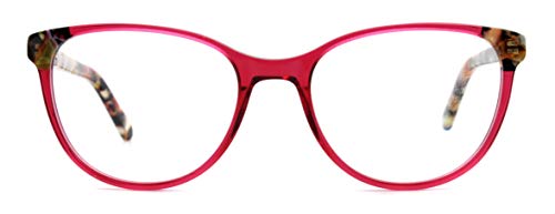 MOSTAR Frau Mädchen Vintage runde klare Linse stilvolle trendige Brille Rose rot. Farbig von MOSTAR