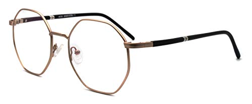 MOSTAR Sechseckige flache linse brille vintage retro individuellem design männer frauen metall brille gold brille von MOSTAR