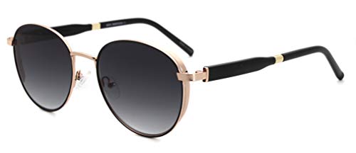 MOSTAR Retro Runde Sonnenbrille für Herren Damen UV Schutzbrille Klassische Mode Metallrahmen Sonnenbrille für Fahren Wandern Fischen von MOSTAR