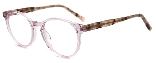 MOSTAR Vintage junge Frau Mädchen Runde nicht verschreibungspflichtige Brillen pink.crystal Farbe klare Linse von MOSTAR