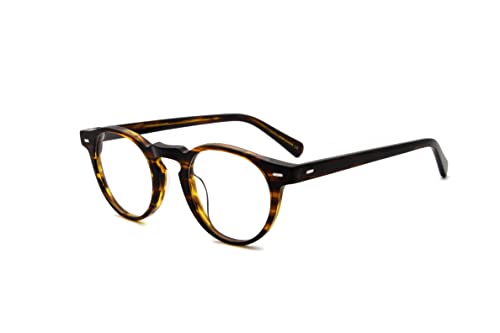 Mode Retro Rund Brillenfassungen Für Herren Damen Ohne Stärke Vintage Brillen Designer Braun Cool Starke Dicke Brille Marken Klassischer Stil von MOSTAR