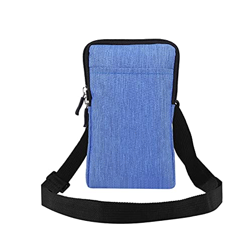 Gürteltasche Mit Clip, Schultertasche Herren Blau, Universal Reißverschluss Multifunktional Kuriertasche Camping Wandern Sport Handy Einstellbar Umhängetasche Hüfttasche Bauchtasche von MOTALER