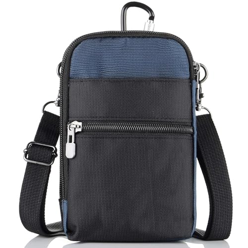Handy Umhängetasche für Herren, Handy Gürteltasche mit Rfid, Klein Handytasche Herrentasche Reisepass Schultertasche Sling Brustbeutel Hüfttaschen Geldbörse Crossbody Tasche mit RFID Blockierung Fach von MOTALER