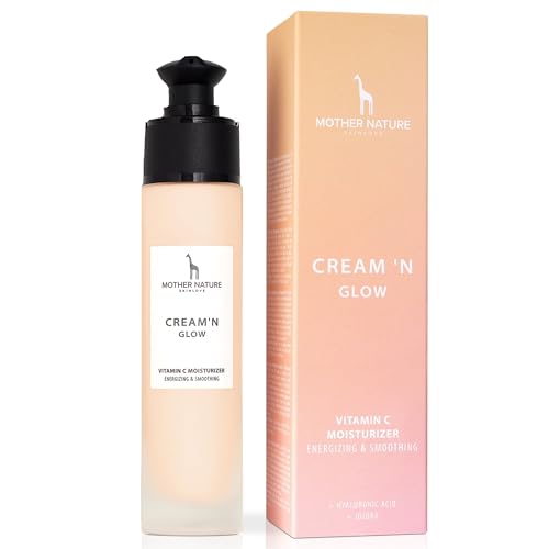 Vitamin C Creme für Gesicht & Körper mit Jojoba und Hyaluron - NATURKOSMETIK VEGAN - 50ml - Anti Aging Gesichtscreme für Damen & Männer - Tagescreme zur Hautpflege gegen Falten und Pickelmale von MOTHER NATURE COSMETICS