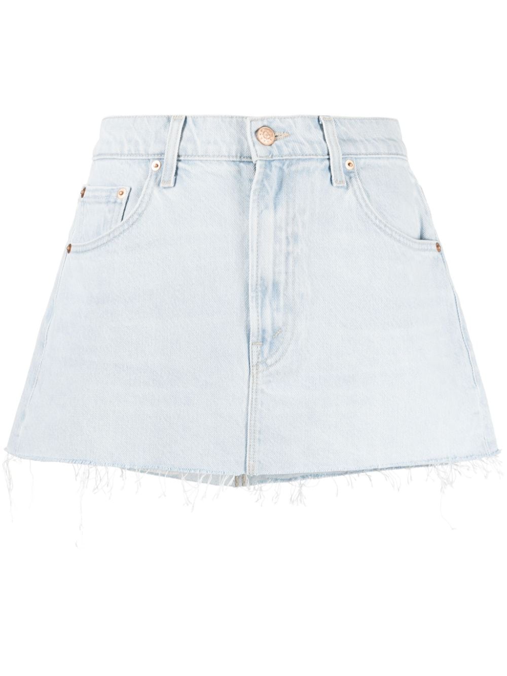 MOTHER Halbhoher Jeans-Minirock - Blau von MOTHER