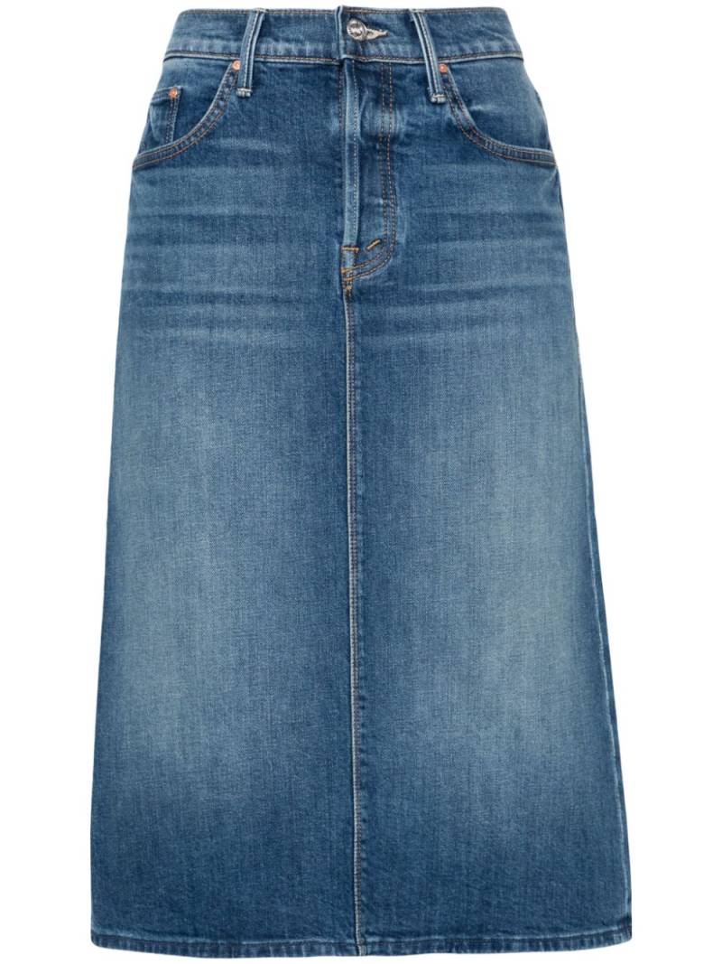 MOTHER Hoch sitzender Jeans-Midirock - Blau von MOTHER