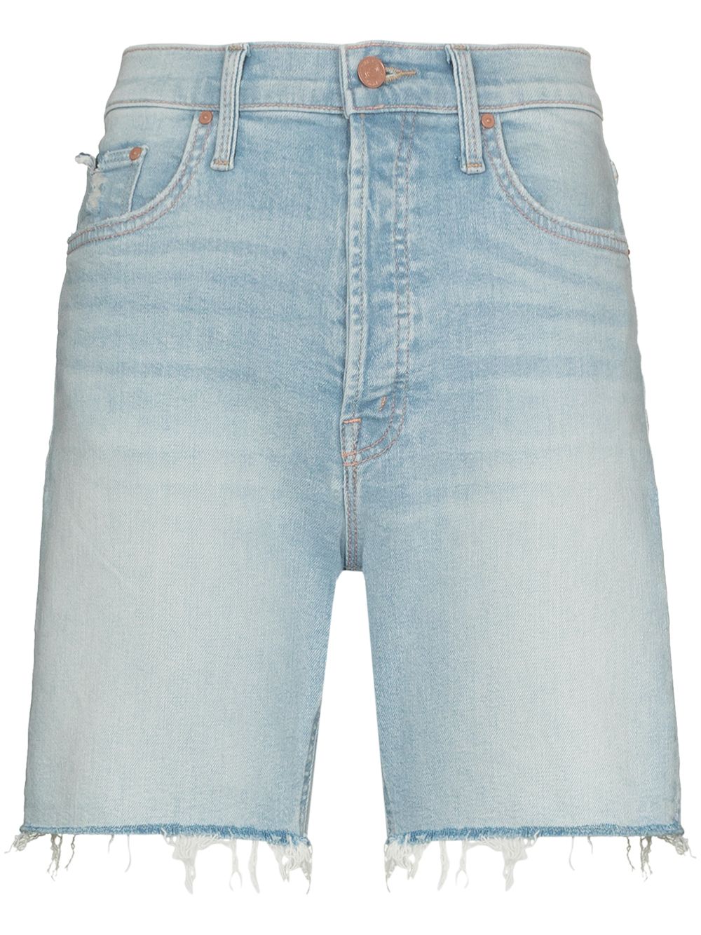 MOTHER Jeans-Shorts mit ausgefransten Kanten - Blau von MOTHER