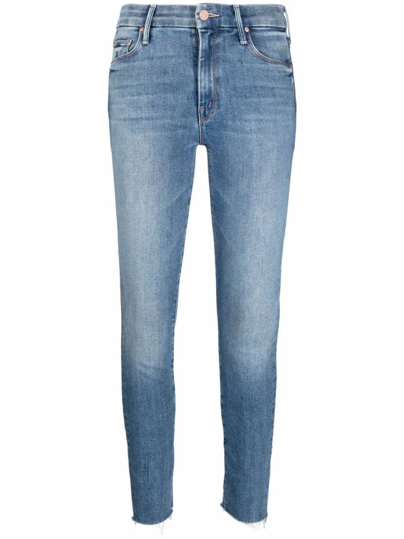 MOTHER Klassische Cropped-Skinny-Jeans - Blau von MOTHER