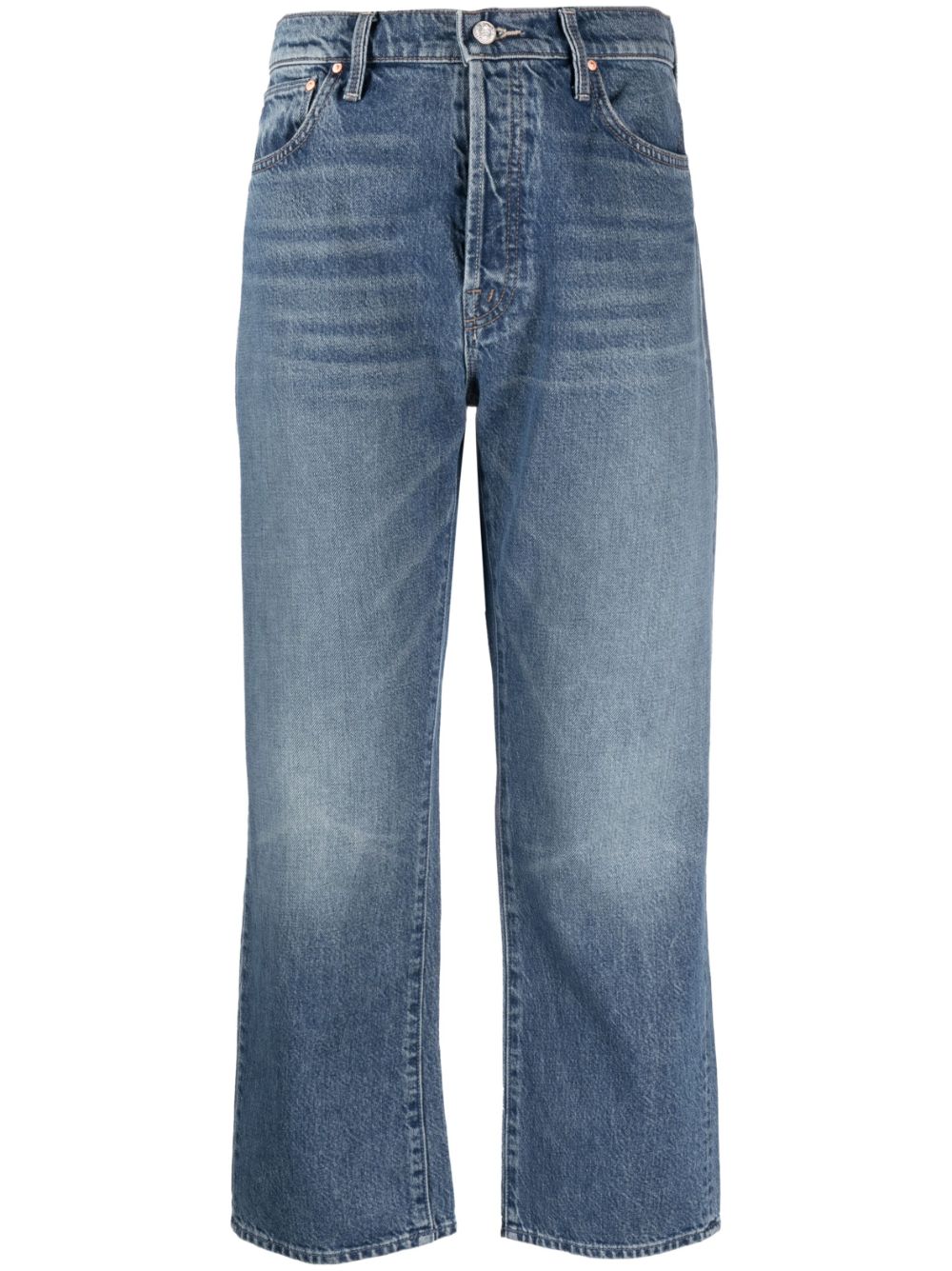 MOTHER The Ditcher Cropped-Jeans - Blau von MOTHER