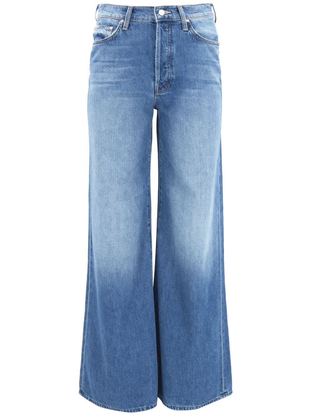 MOTHER The Ditcher Roller Sneak Wide-Leg-Jeans mit hohem Bund - Blau von MOTHER