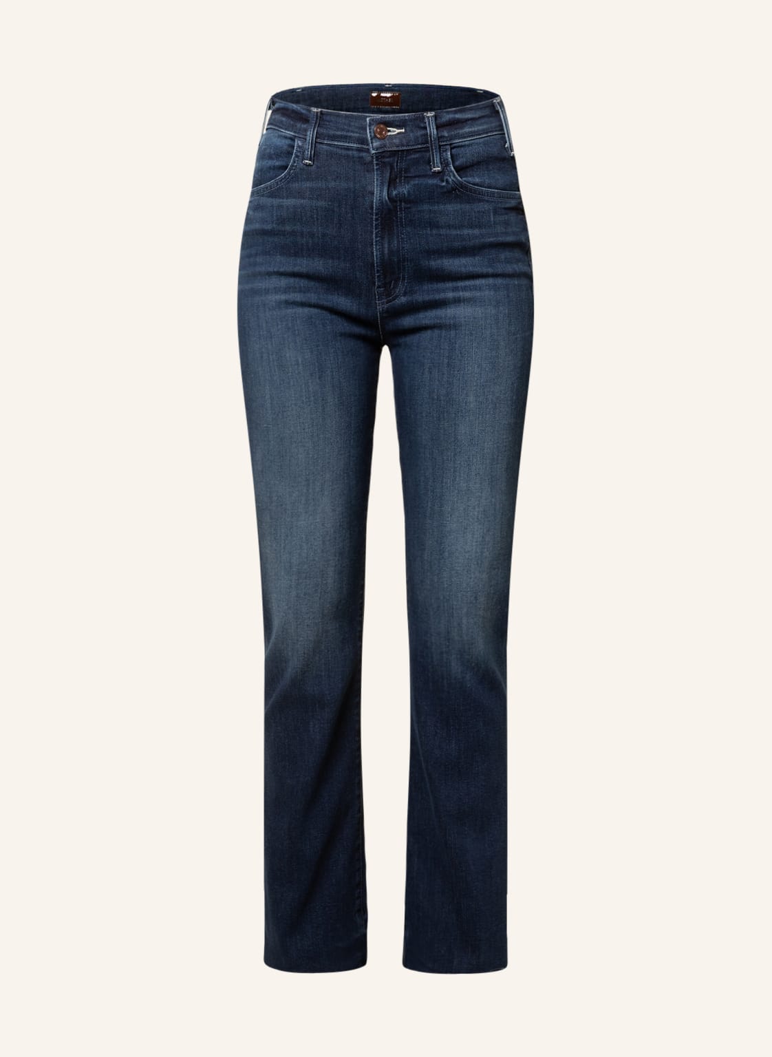 Mother Bootcut Jeans The Hustler Ankle Fray blau von MOTHER