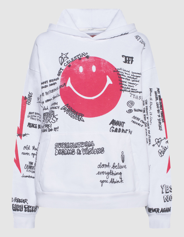 The Big Deal Smiley Scribbles White von MOTHER