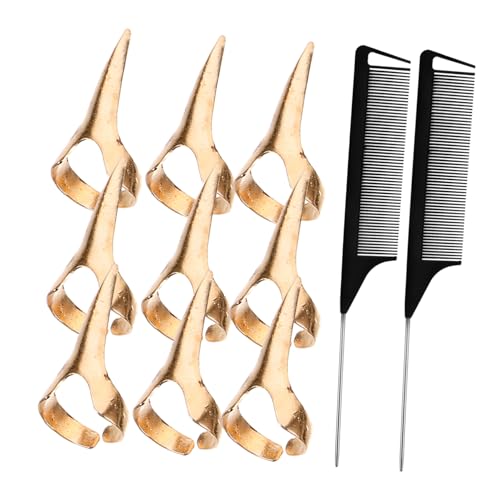 MOTHNUR Kamm Mit Scheitelspitze Für Friseur Haarglättungskamm Und Kopfhautkamm Entwirrungskamm Für Natürliches Schwarzes Haar Kämme Für Männer Und Frauen von MOTHNUR