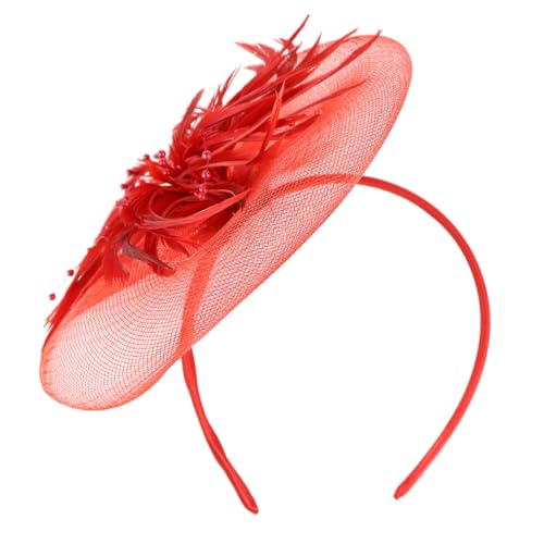 MOTHNUR Federschmuck Für Kopfbedeckung Eleganter Haarschmuck Mit Federn Kreative Partykopfbedeckung Federkopfschmuck Für Damen Schleifenhaarspange Für Anlässe von MOTHNUR